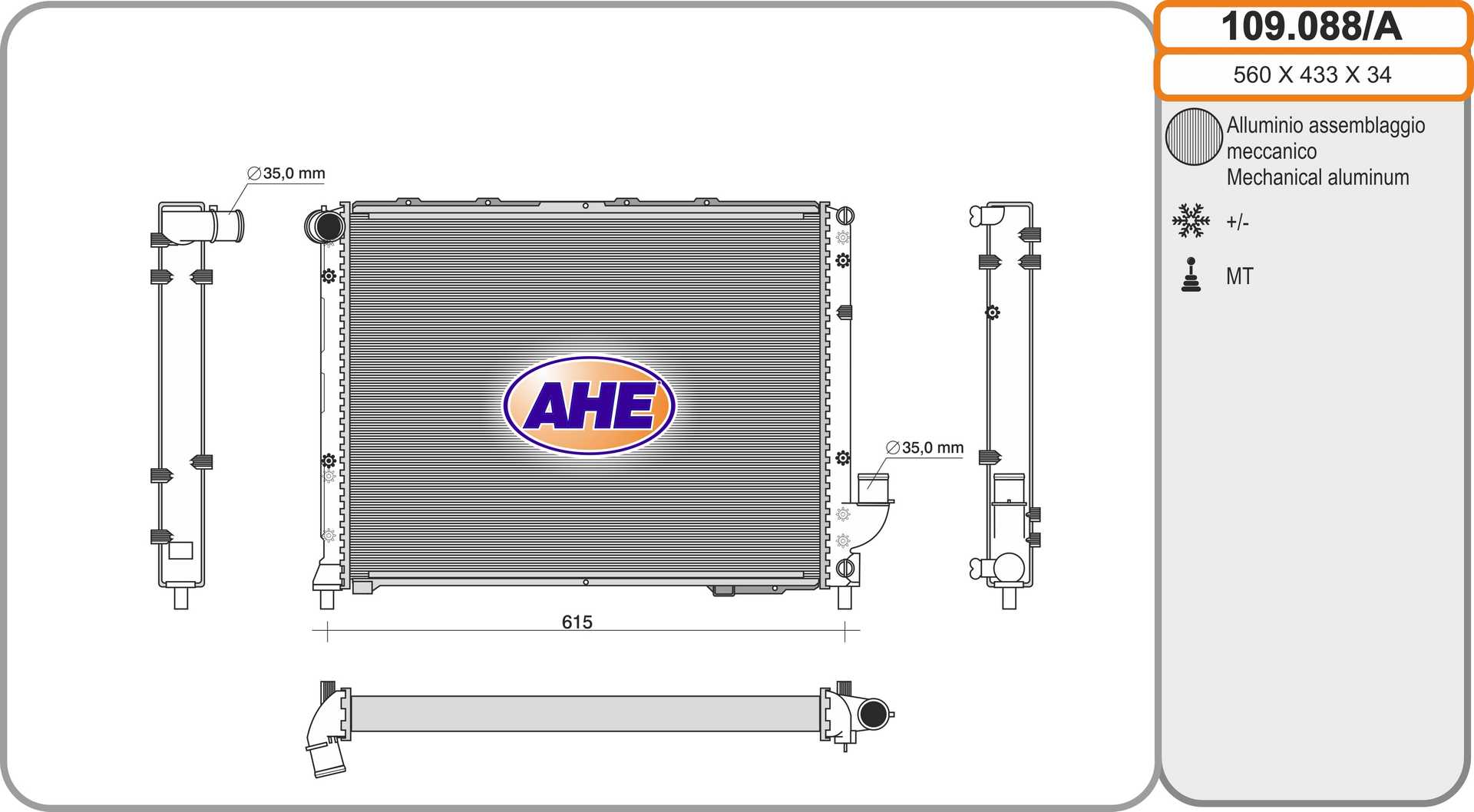 AHE 109.088/A Radiatore,...