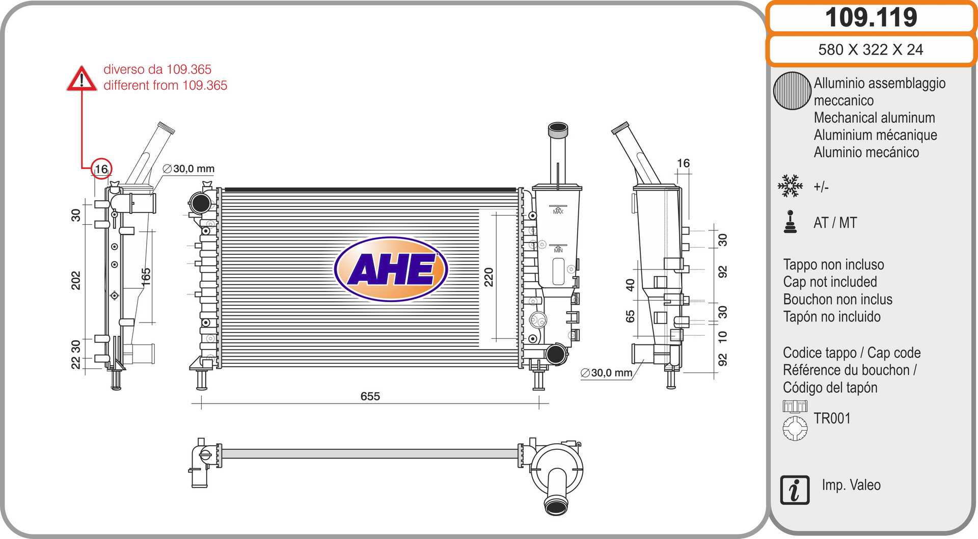 AHE 109.119 Radiatore,...