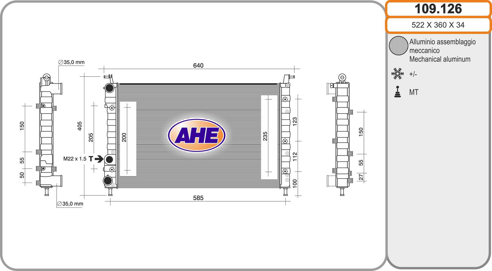 AHE 109.126 Radiatore,...