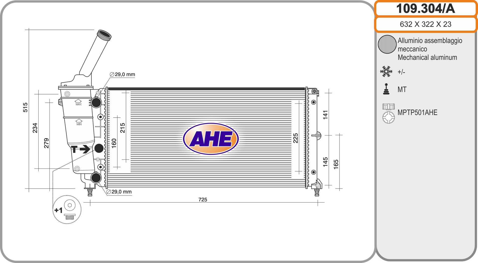 AHE 109.304/A Radiatore,...