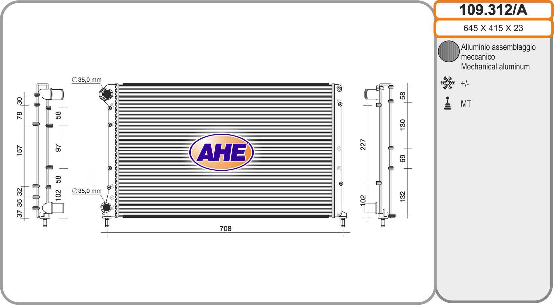 AHE 109.312/A Radiatore,...