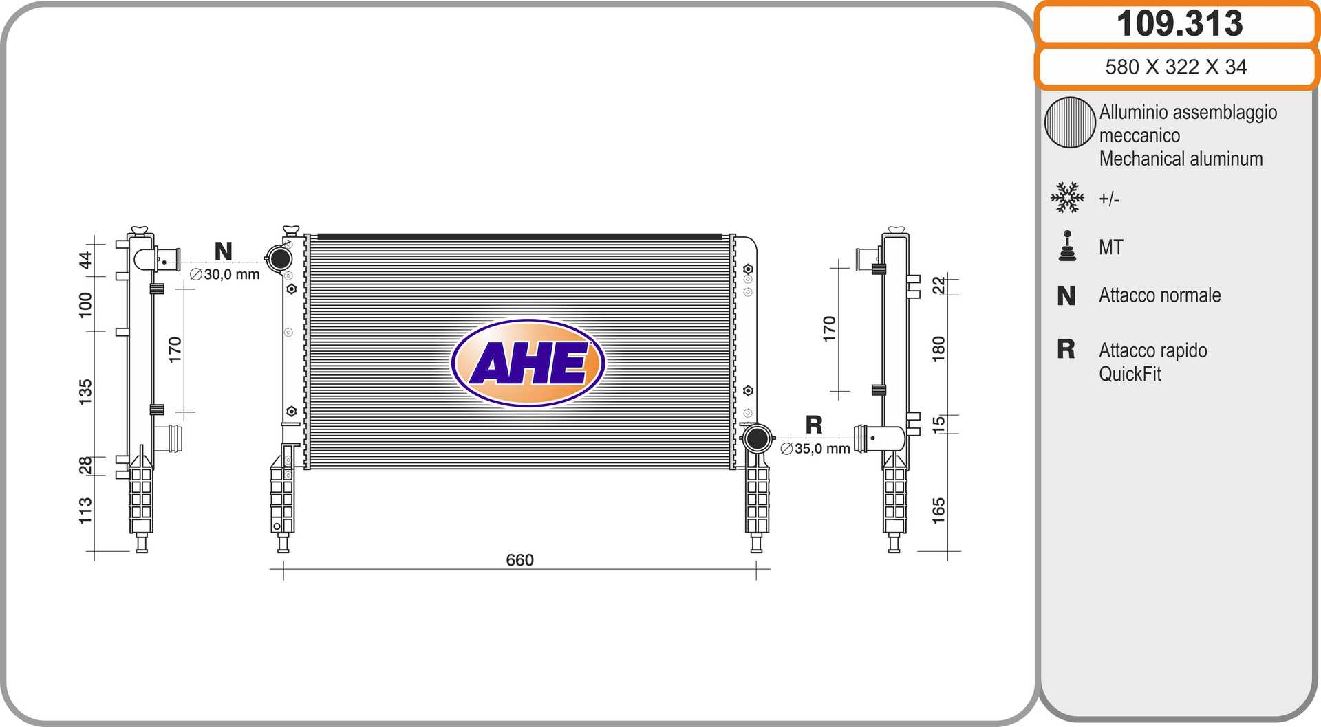 AHE 109.313 Radiatore,...