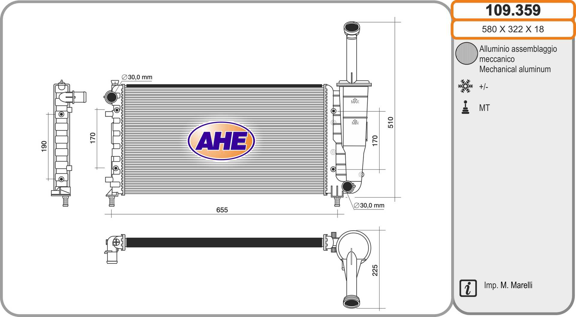 AHE 109.359 Radiatore,...