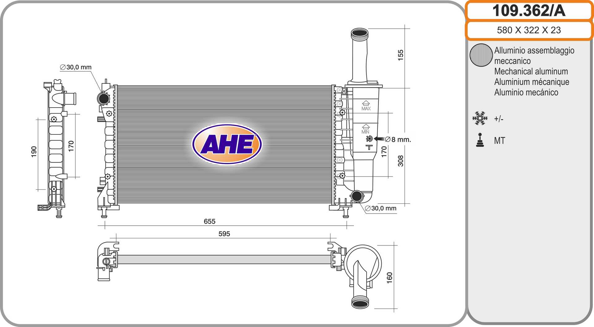 AHE 109.362/A Radiatore,...