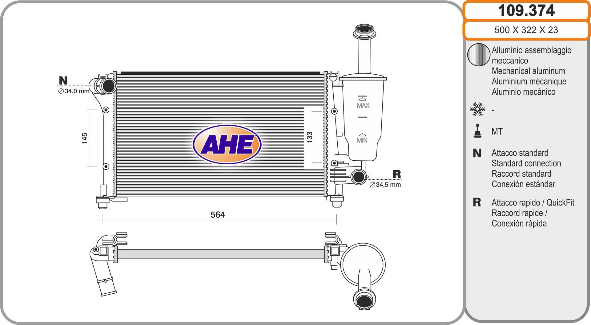 AHE 109.374 Radiatore,...