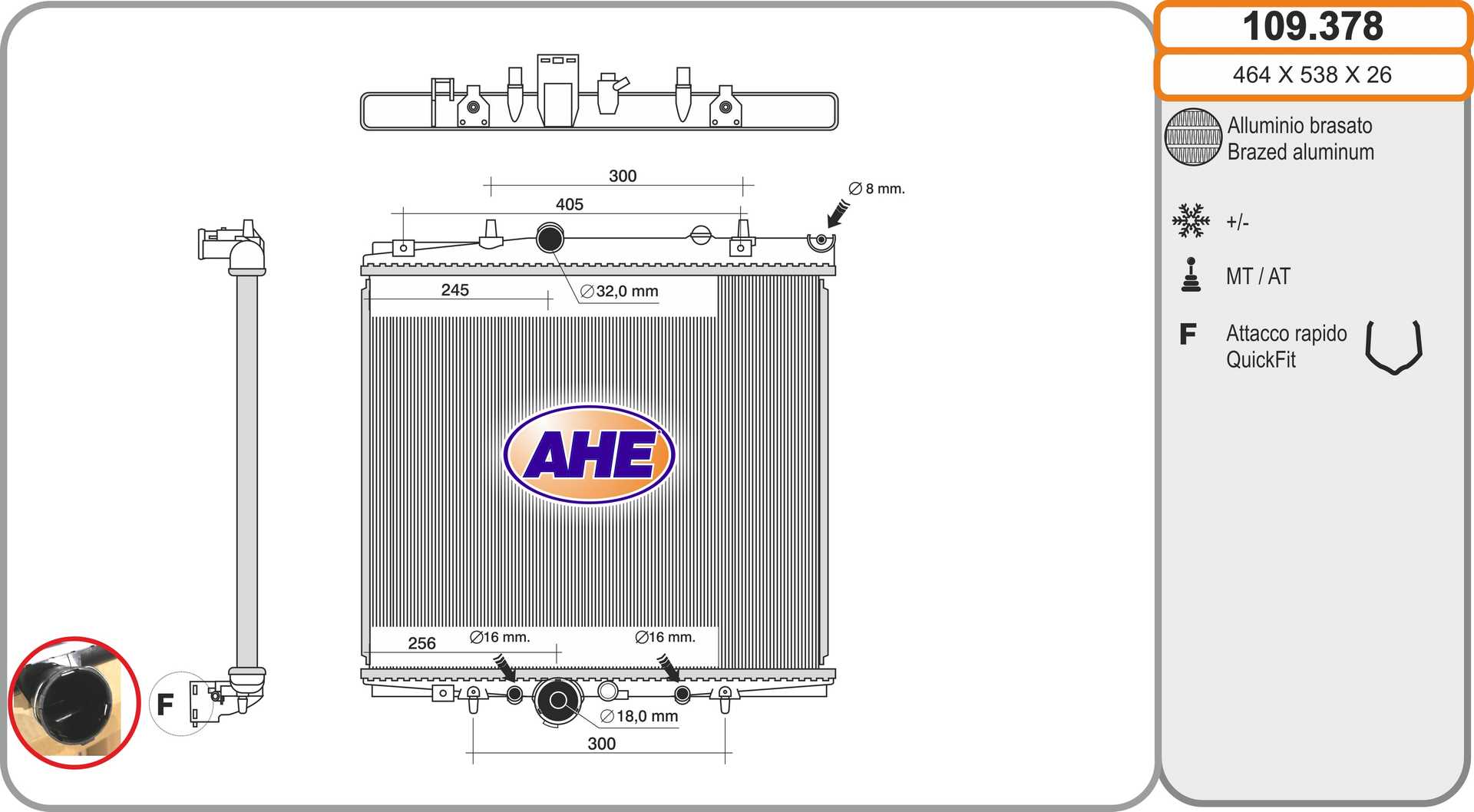 AHE 109.378 Radiatore,...