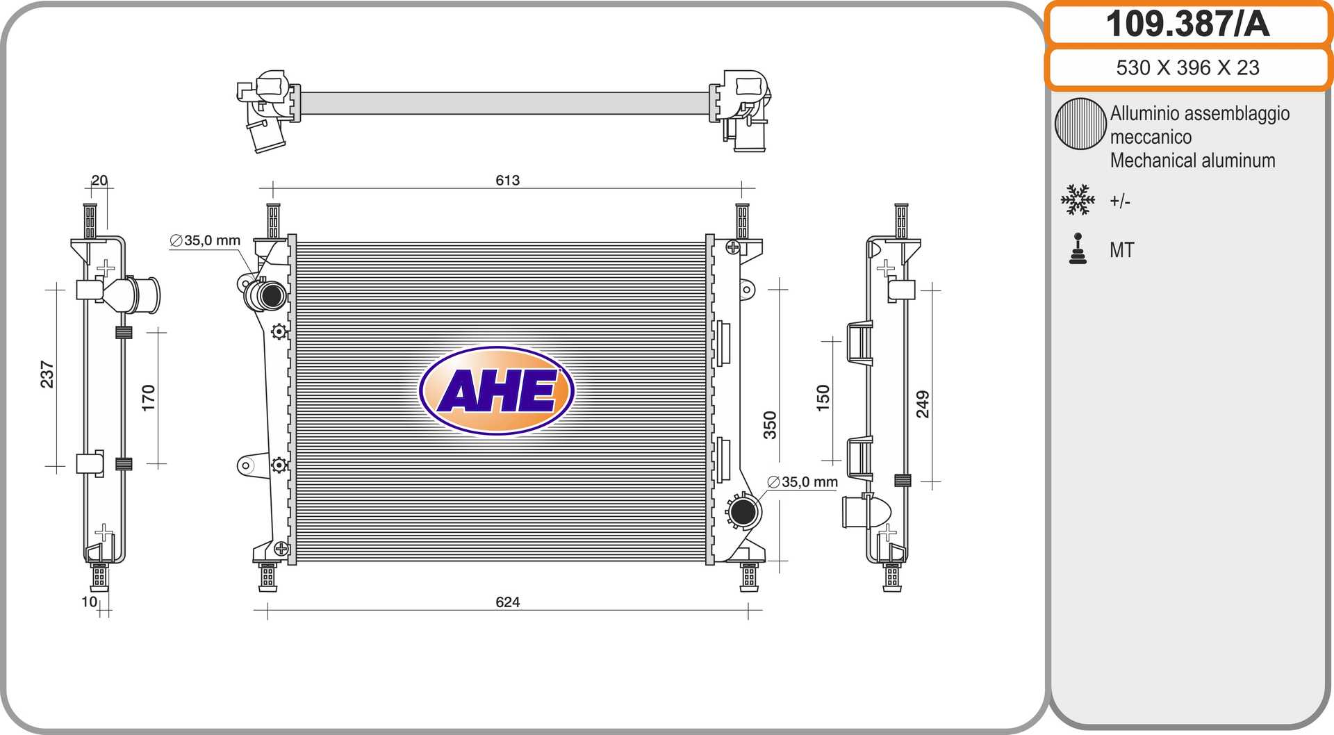 AHE 109.387/A Radiatore,...