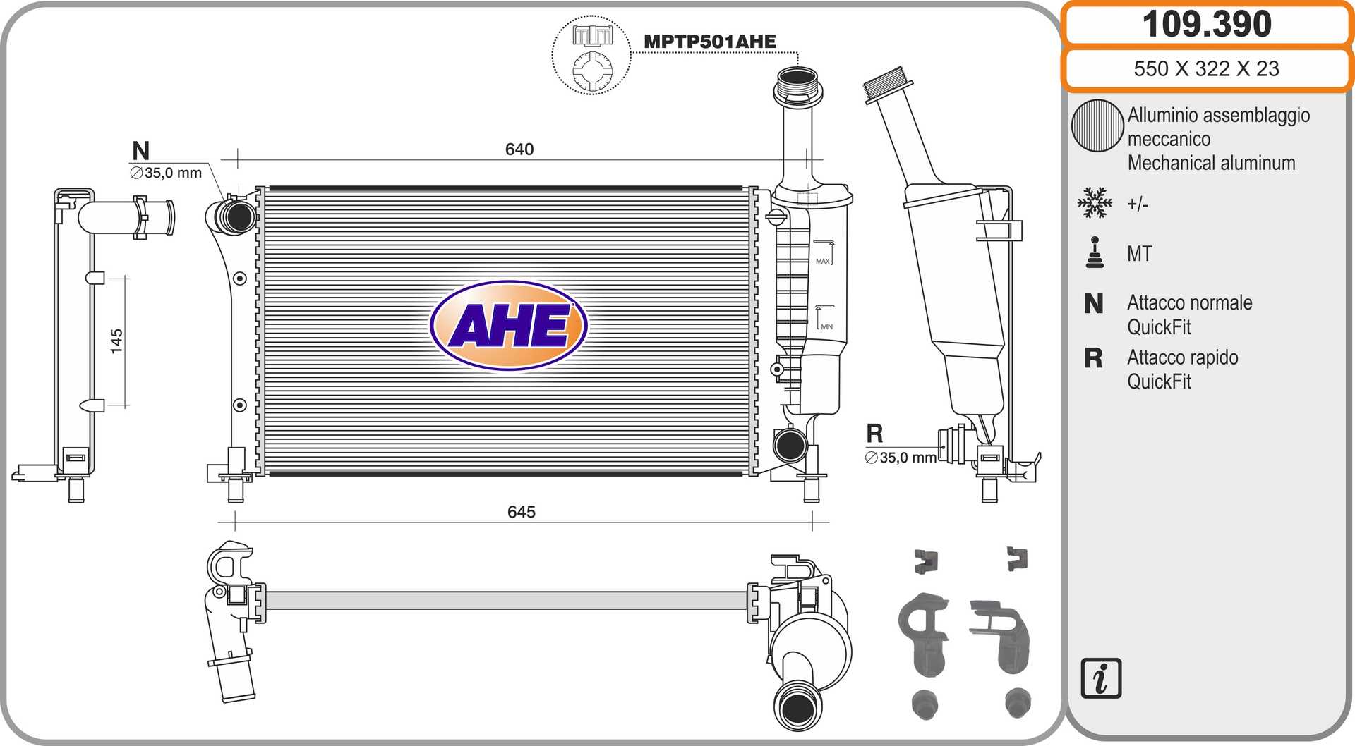 AHE 109.390 Radiatore,...