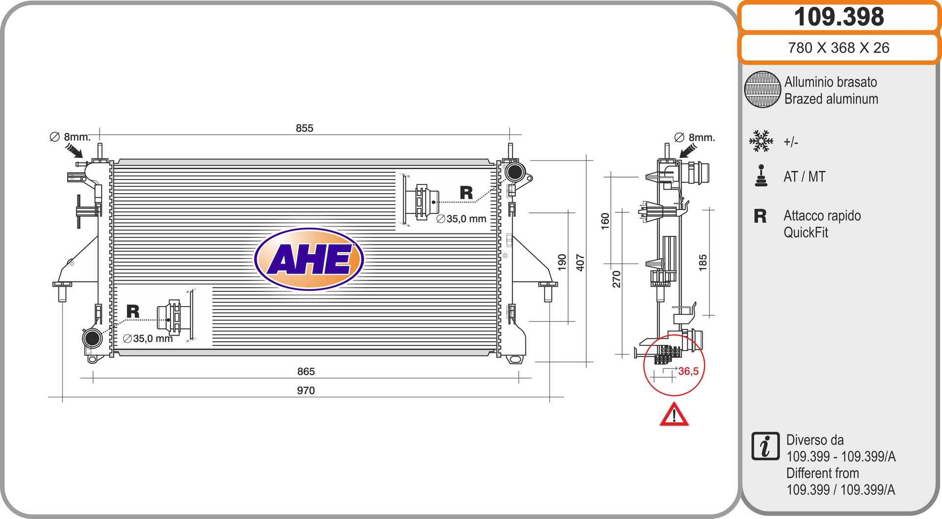 AHE 109.398 Radiatore,...
