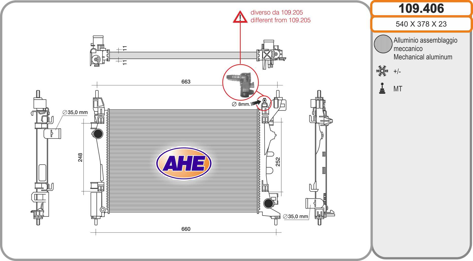AHE 109.406 Radiatore,...