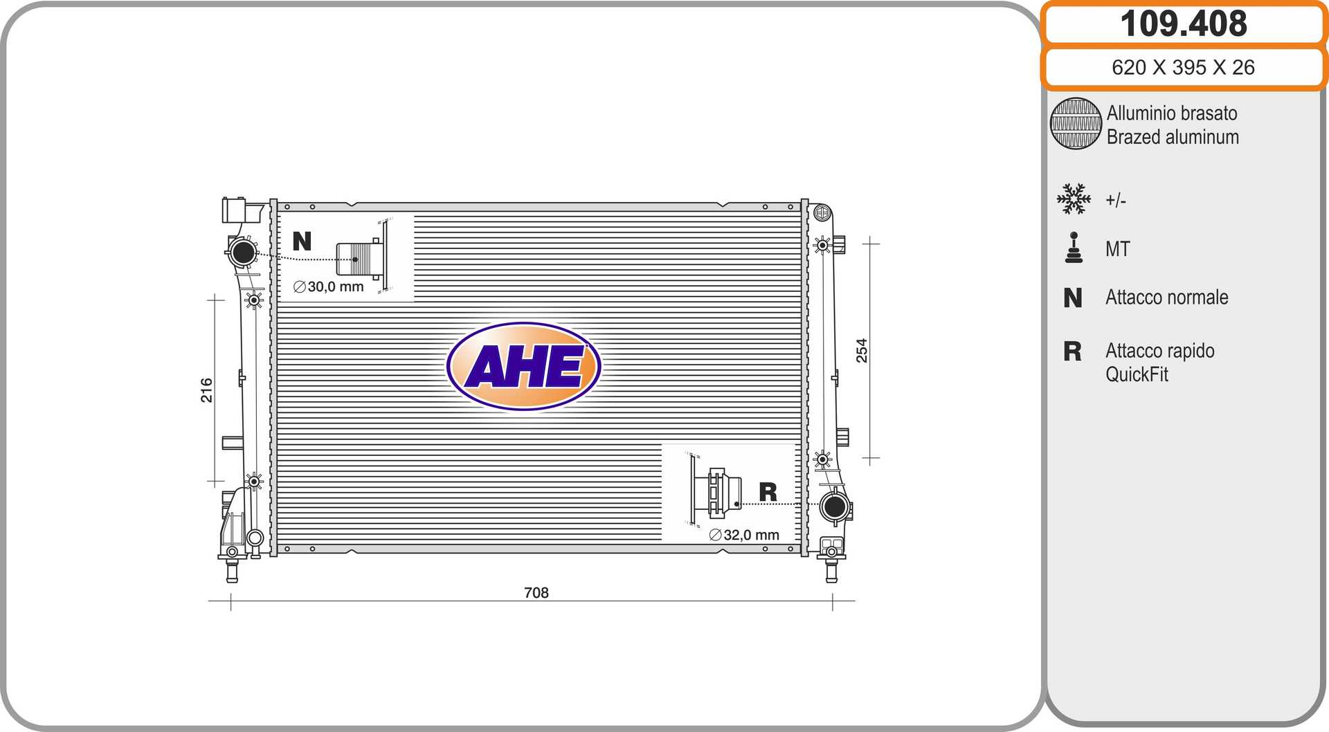 AHE 109.408 Radiatore,...