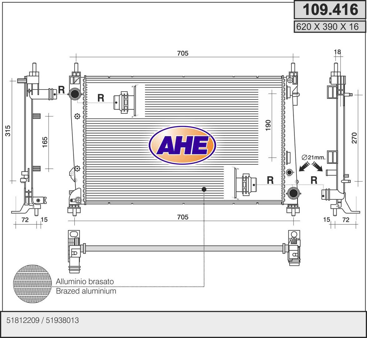 AHE 109.416 Radiatore,...