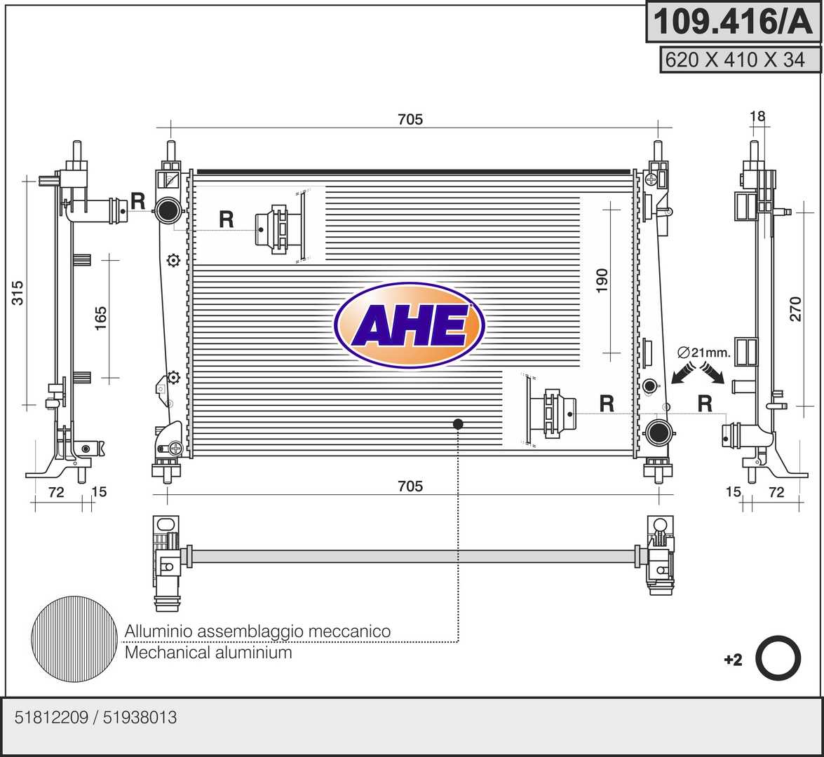AHE 109.416/A Radiatore,...