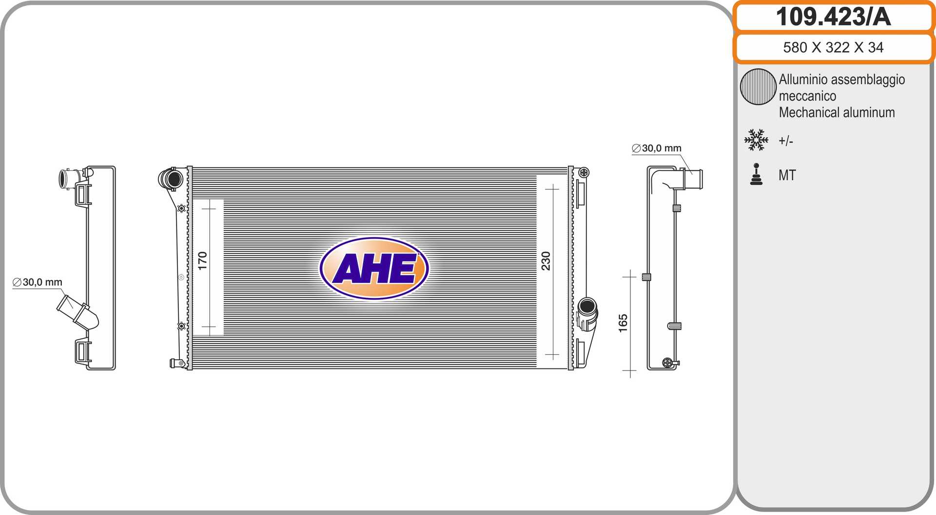 AHE 109.423/A Radiatore,...