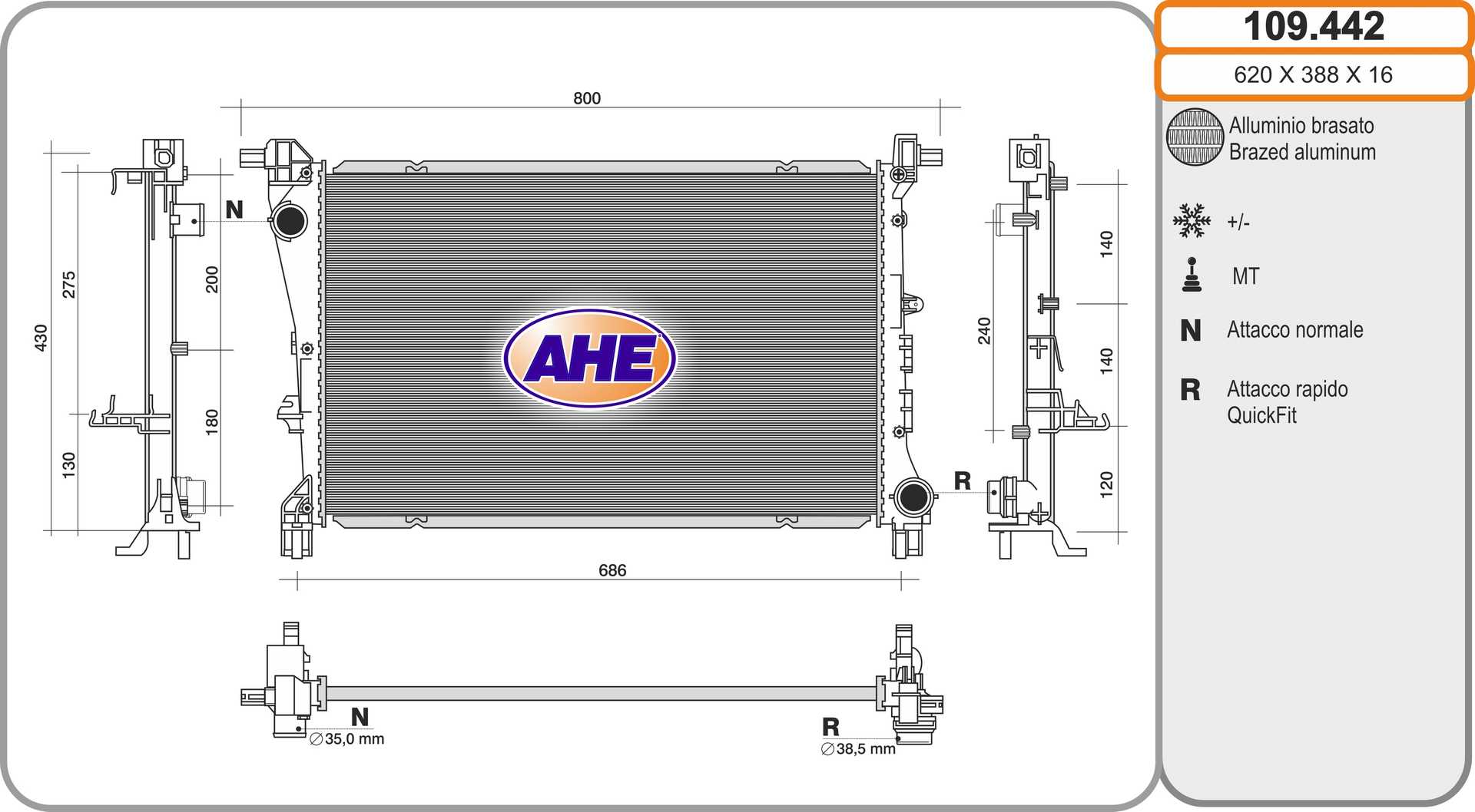 AHE 109.442 Radiatore,...
