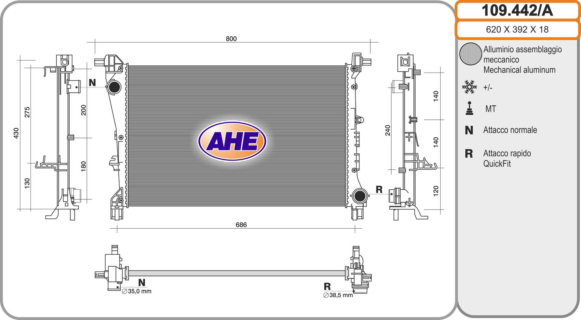 AHE 109.442/A Radiatore,...