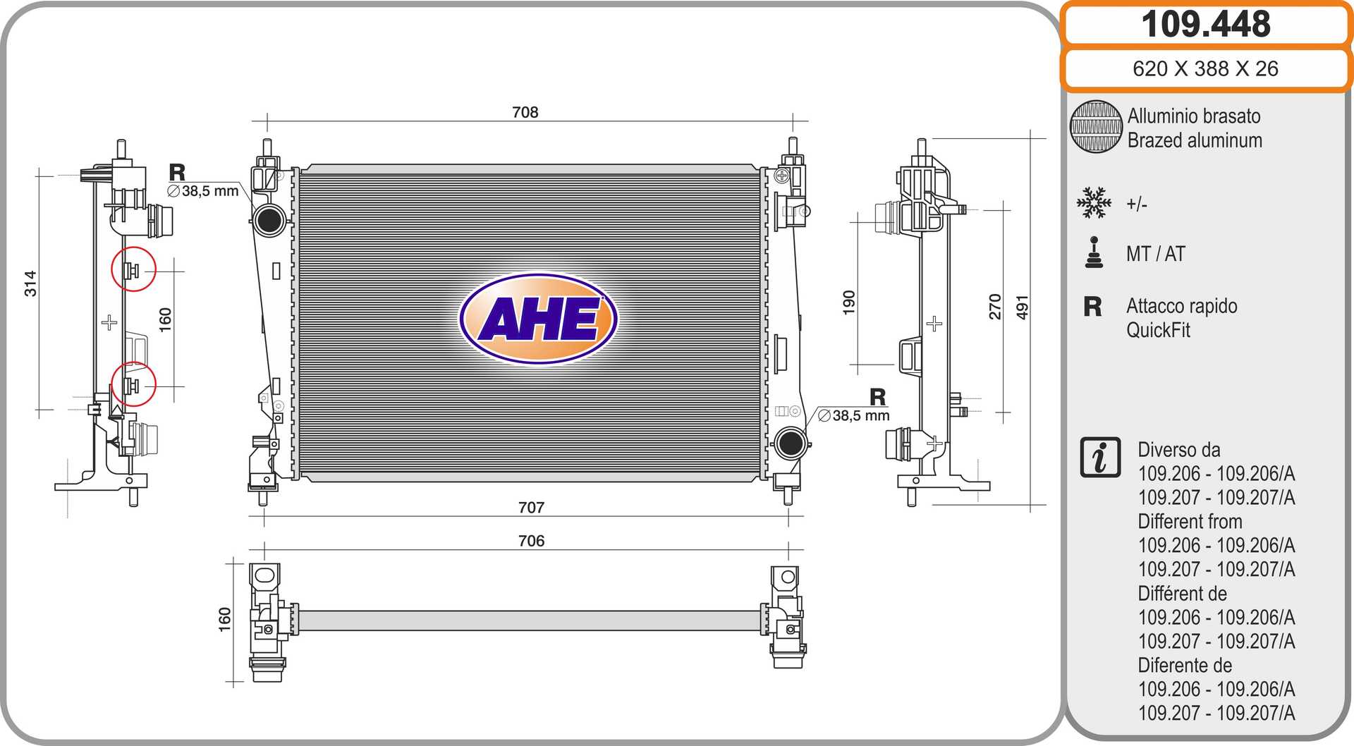 AHE 109.448 Radiatore,...