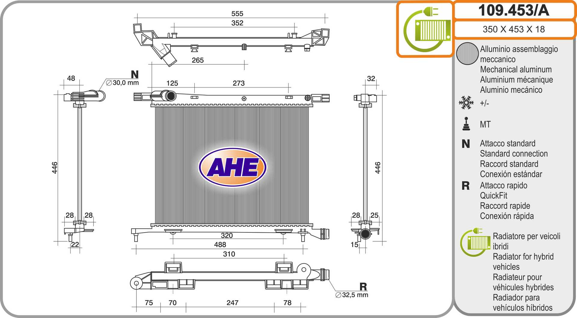 AHE 109.453/A Radiatore,...