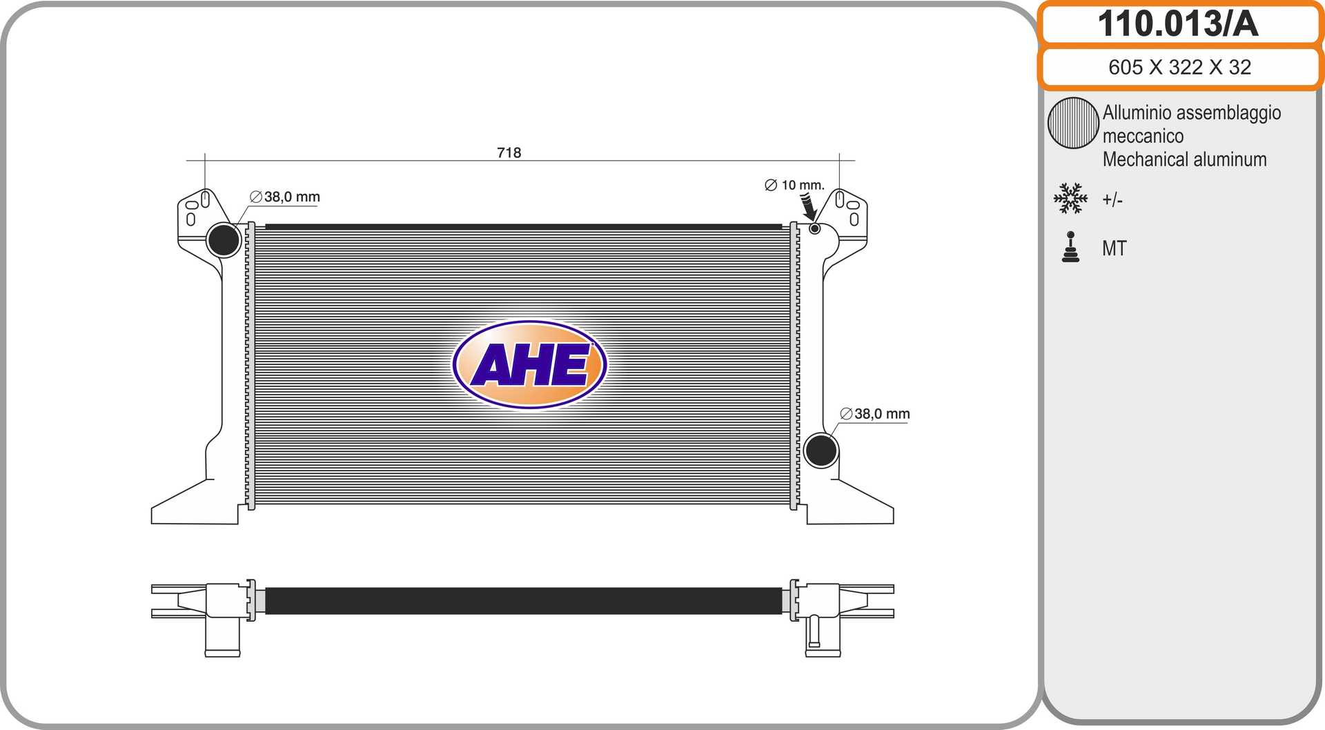 AHE 110.013/A Radiatore,...