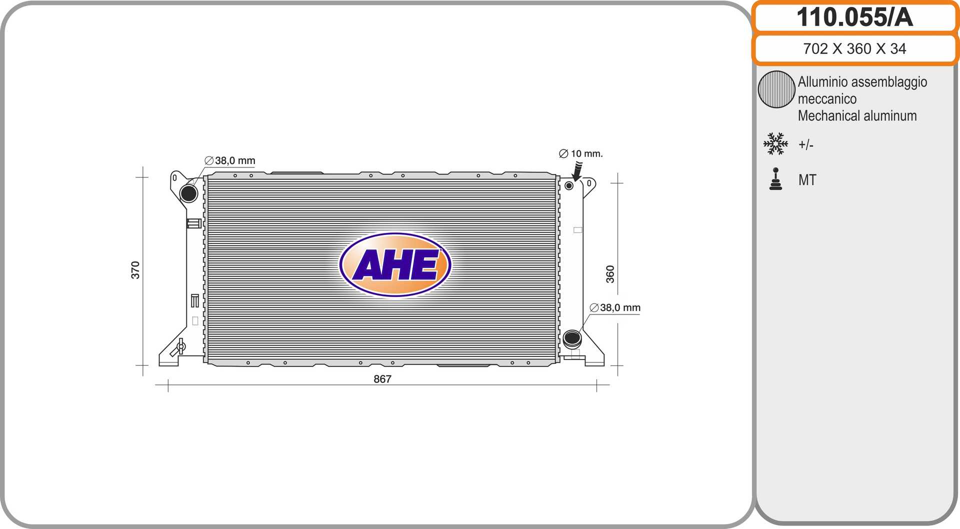 AHE 110.055/A Radiatore,...