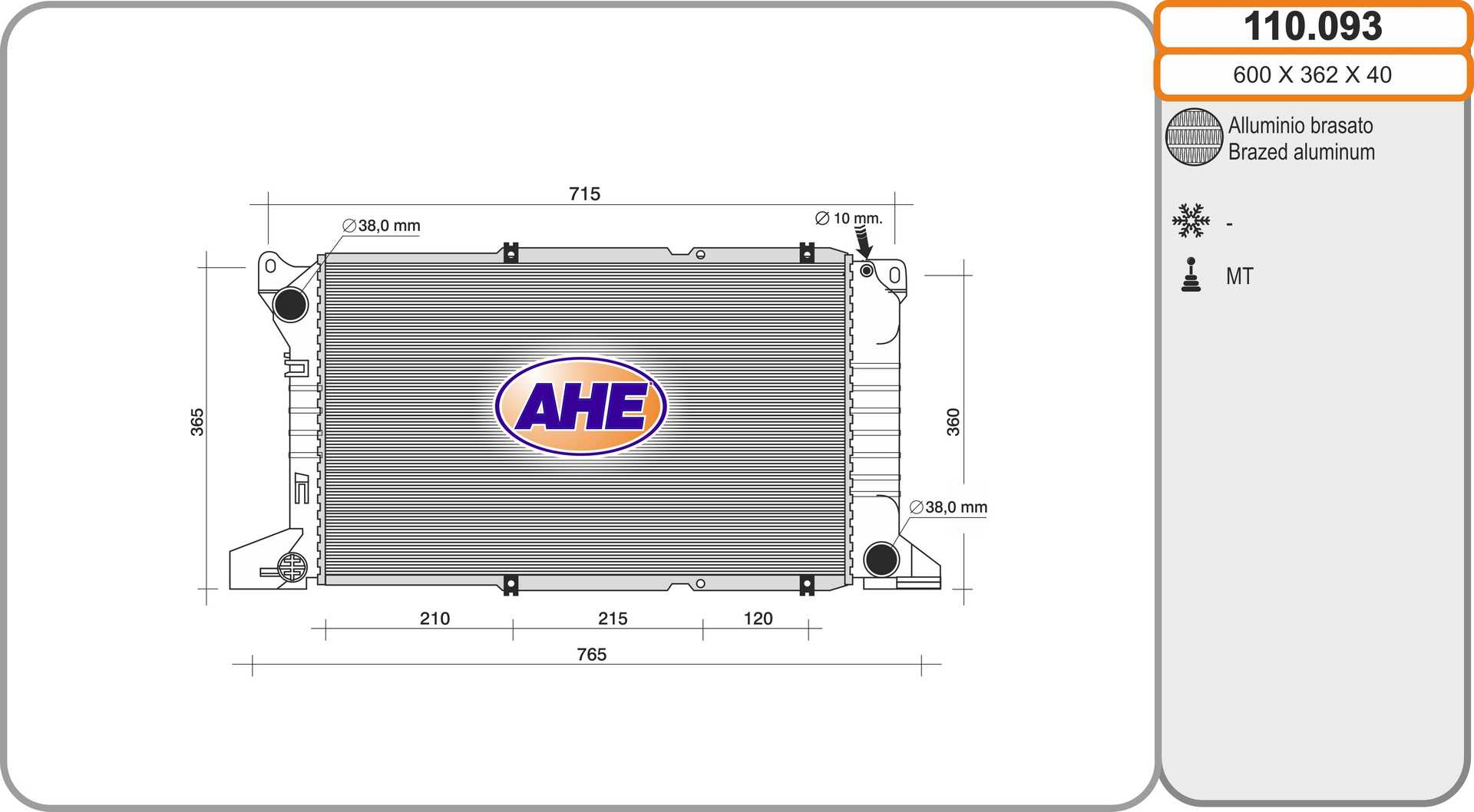 AHE 110.093 Radiatore,...