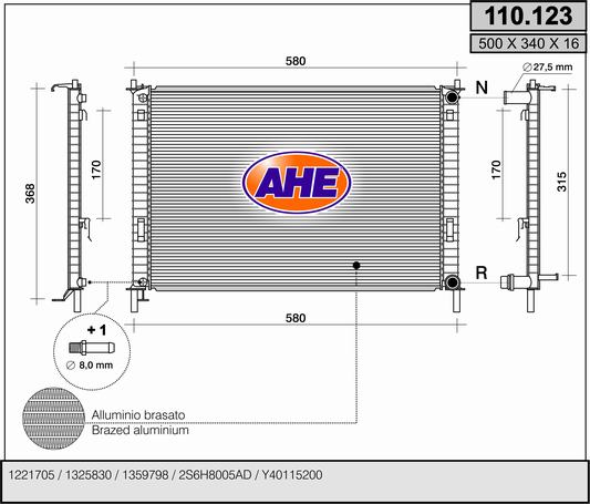 AHE 110.123 Radiatore,...