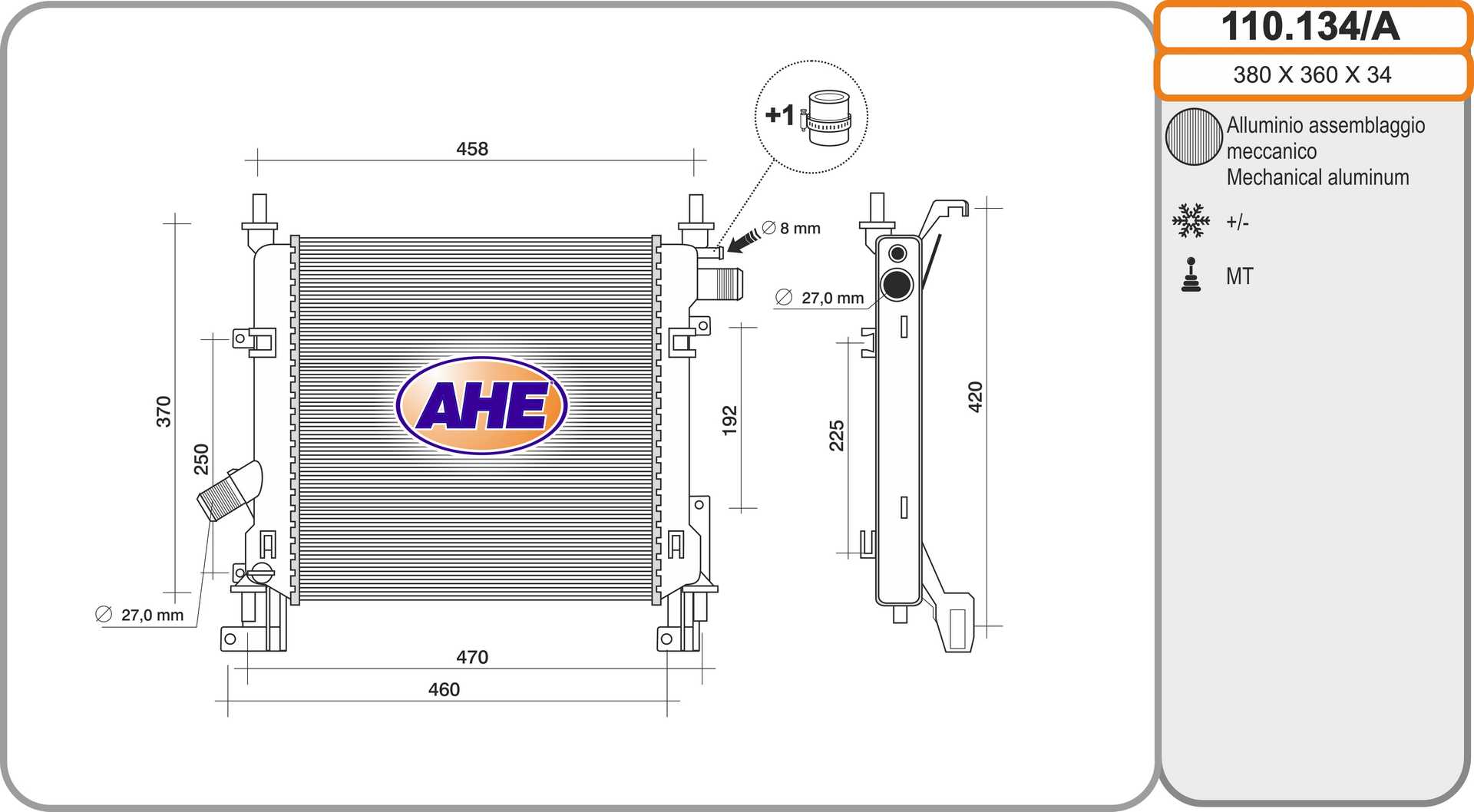 AHE 110.134/A Radiatore,...
