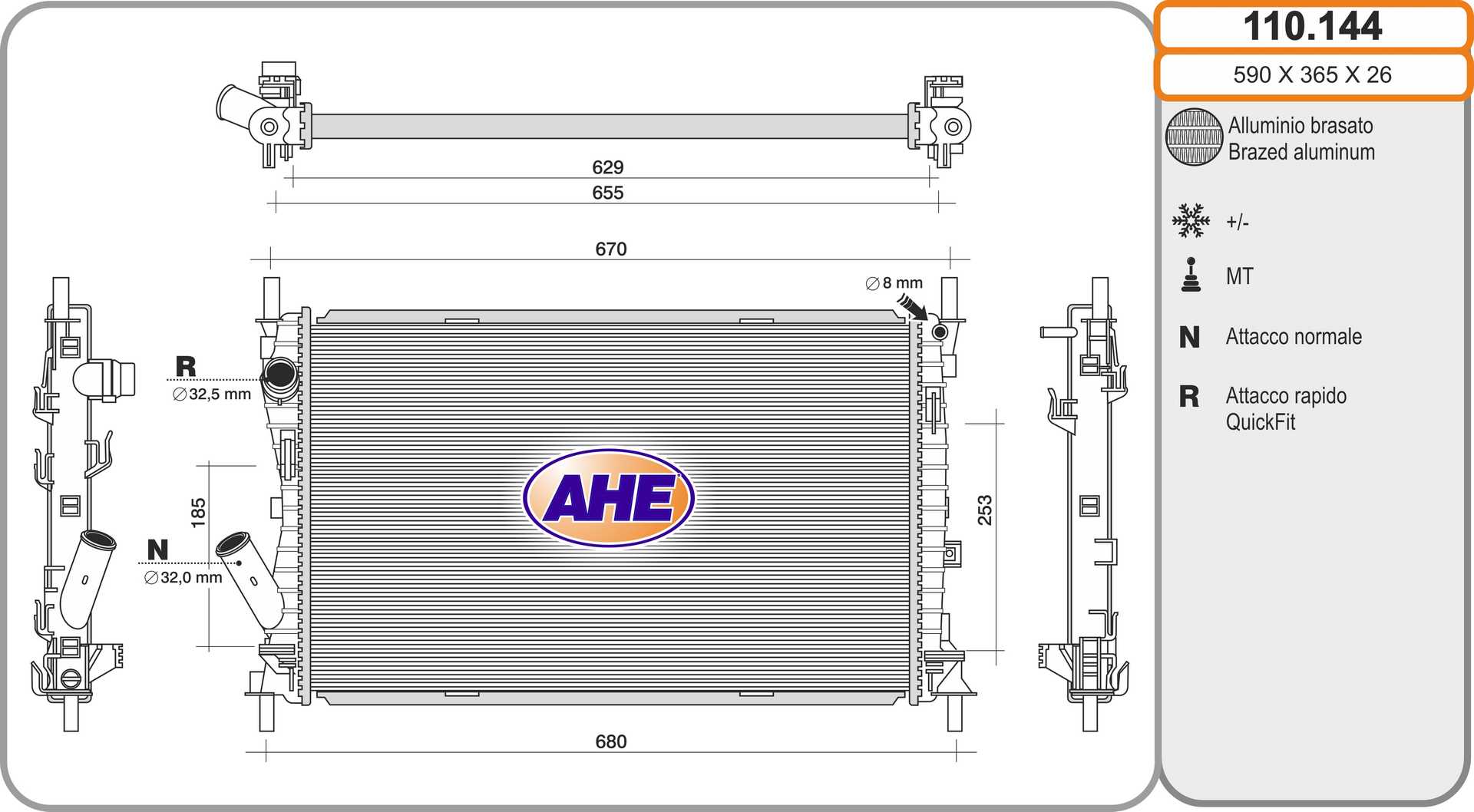 AHE 110.144 Radiatore,...