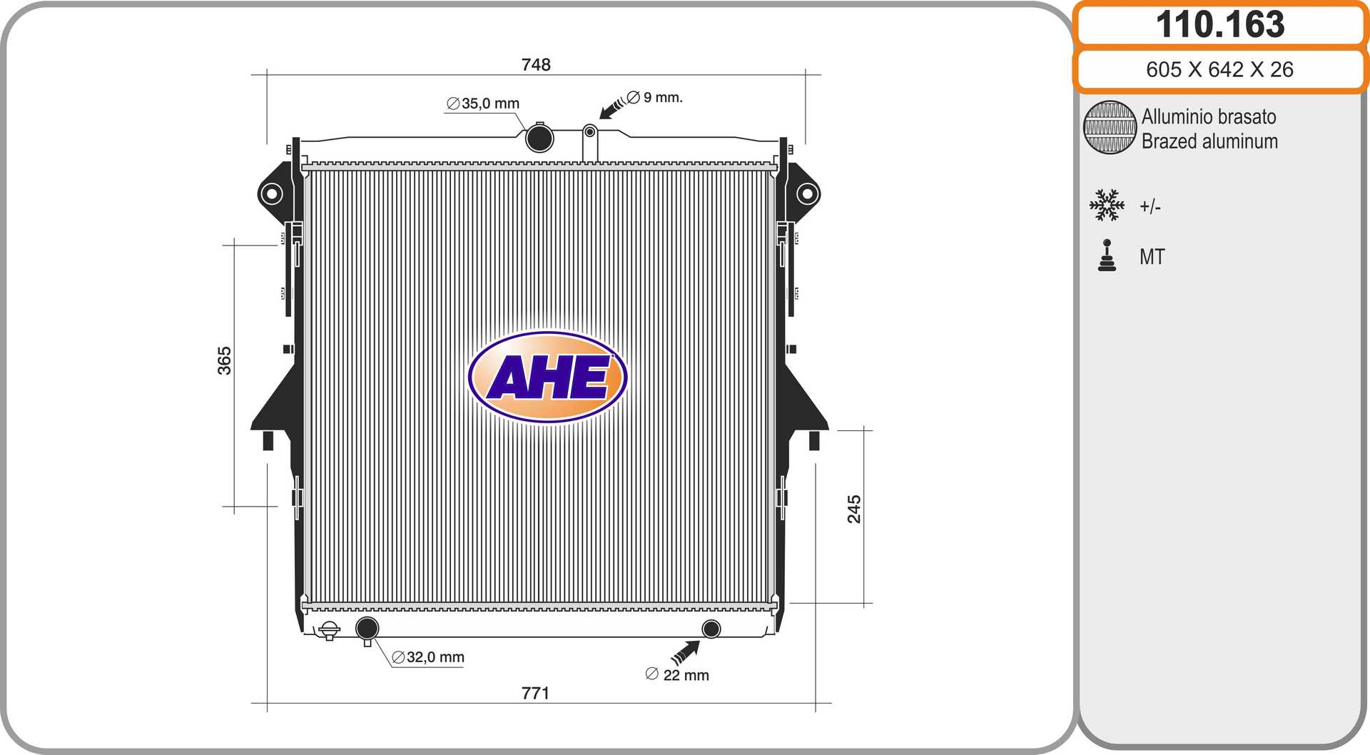 AHE 110.163 Radiatore,...
