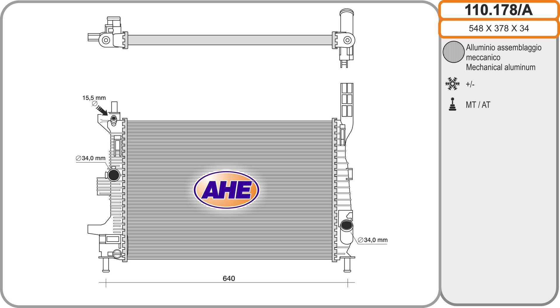 AHE 110.178/A Radiatore,...
