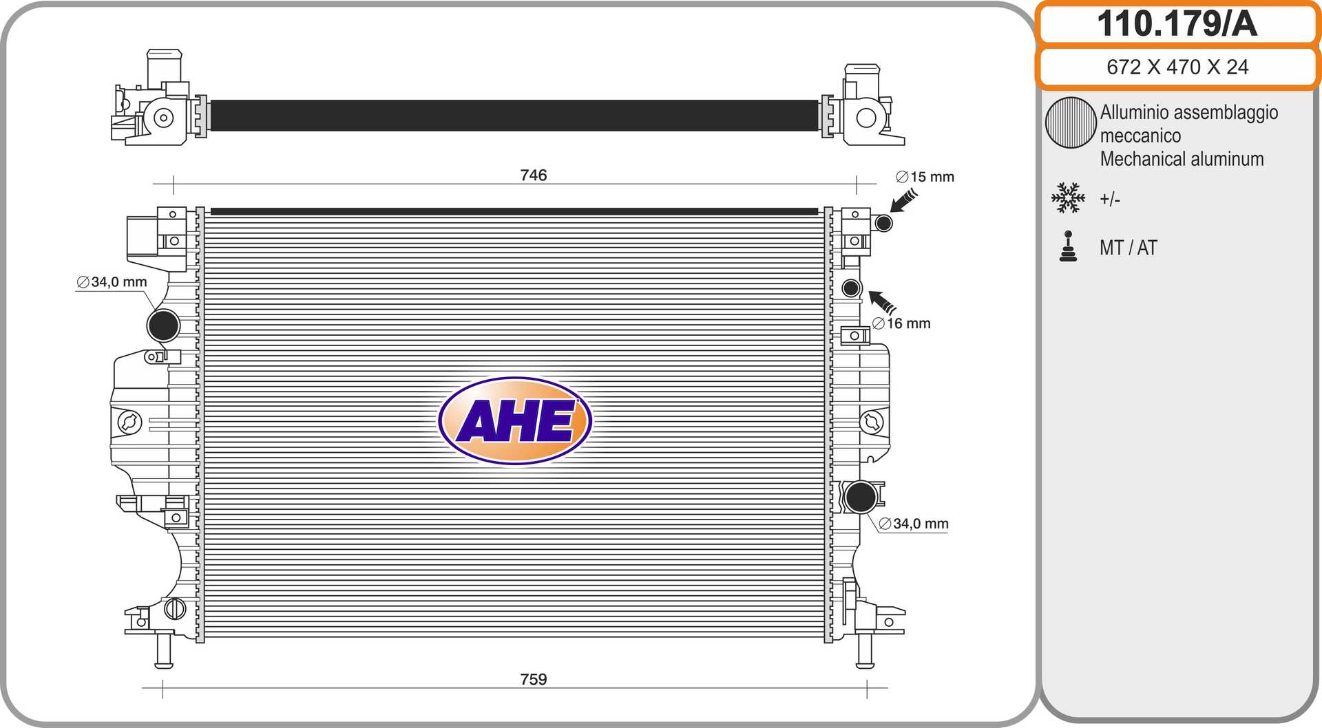 AHE 110.179/A Radiatore,...