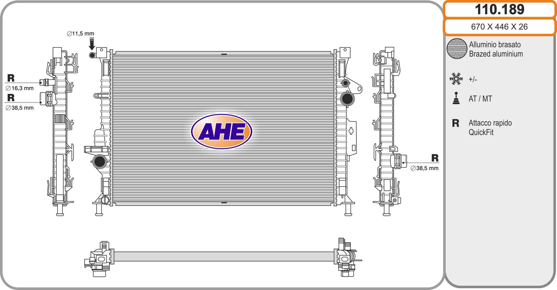 AHE 110.189 Radiatore,...