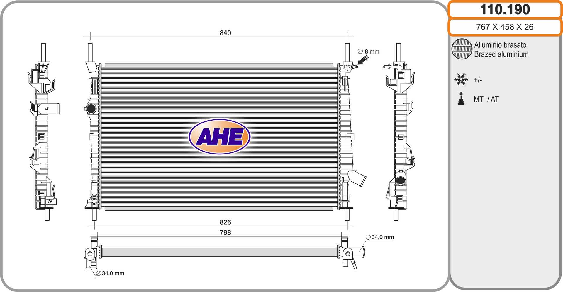 AHE 110.190 Radiatore,...