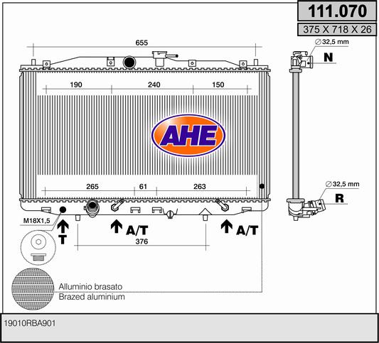 AHE 111.070 Radiatore,...