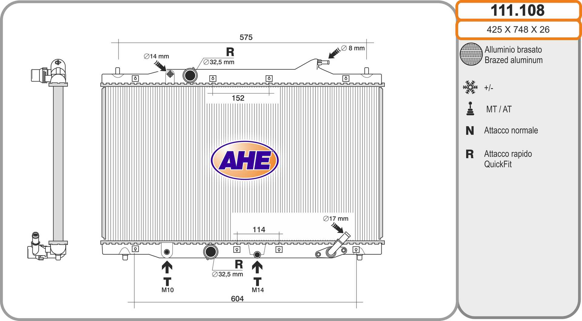 AHE 111.108 Radiatore,...