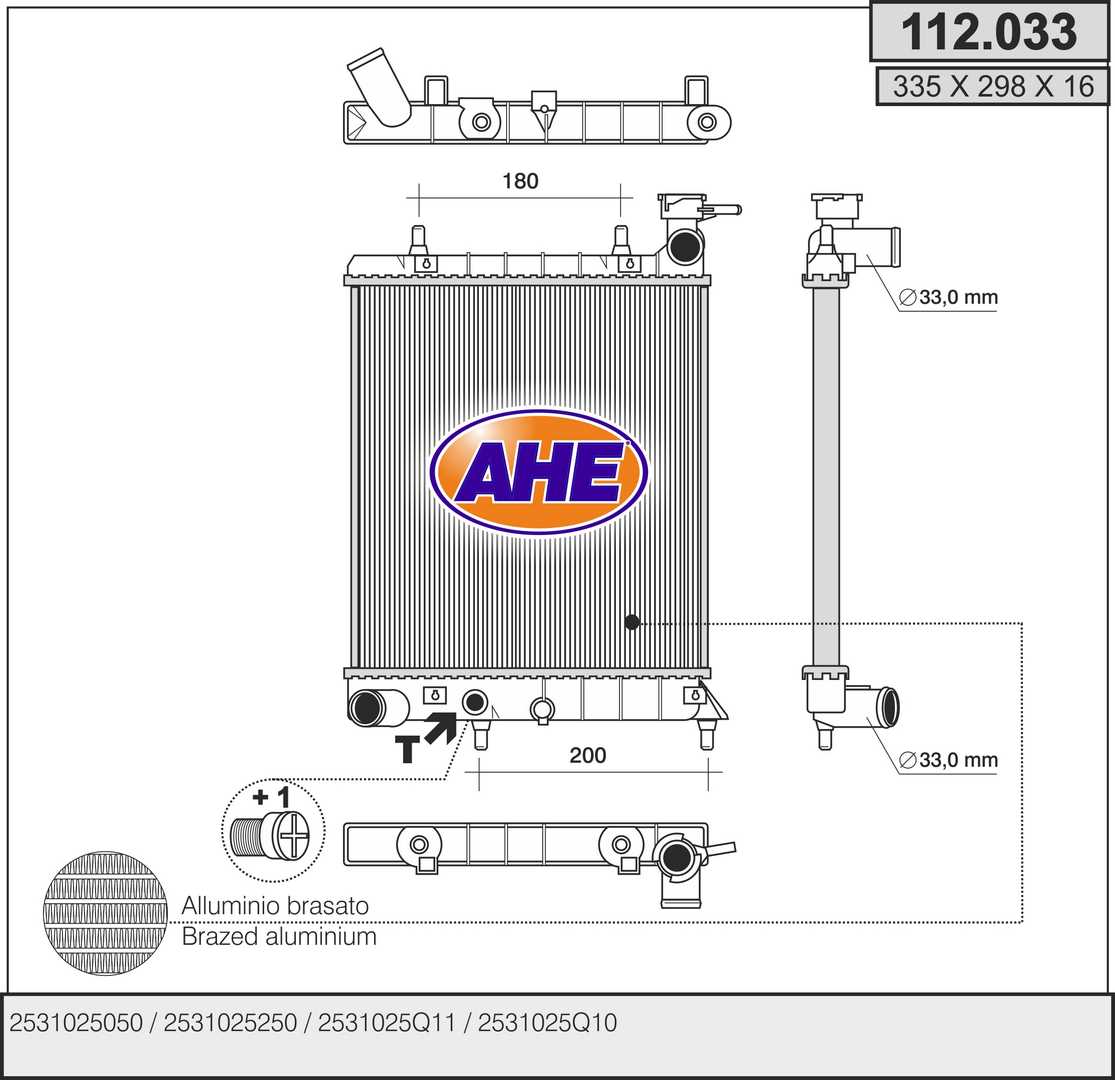 AHE 112.033 Radiatore,...