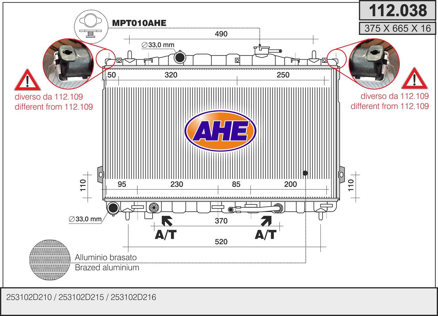 AHE 112.038 Radiatore,...
