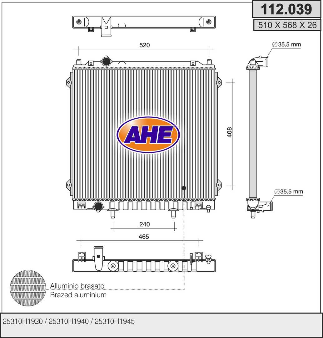 AHE 112.039 Radiatore,...