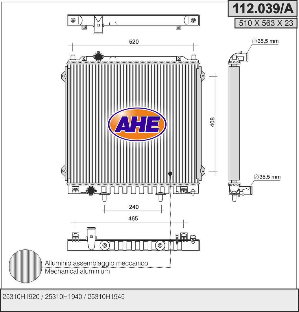 AHE 112.039/A Radiatore,...