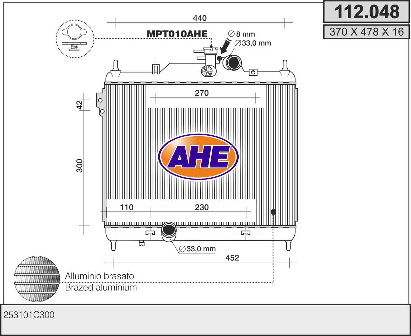 AHE 112.048 Radiatore,...