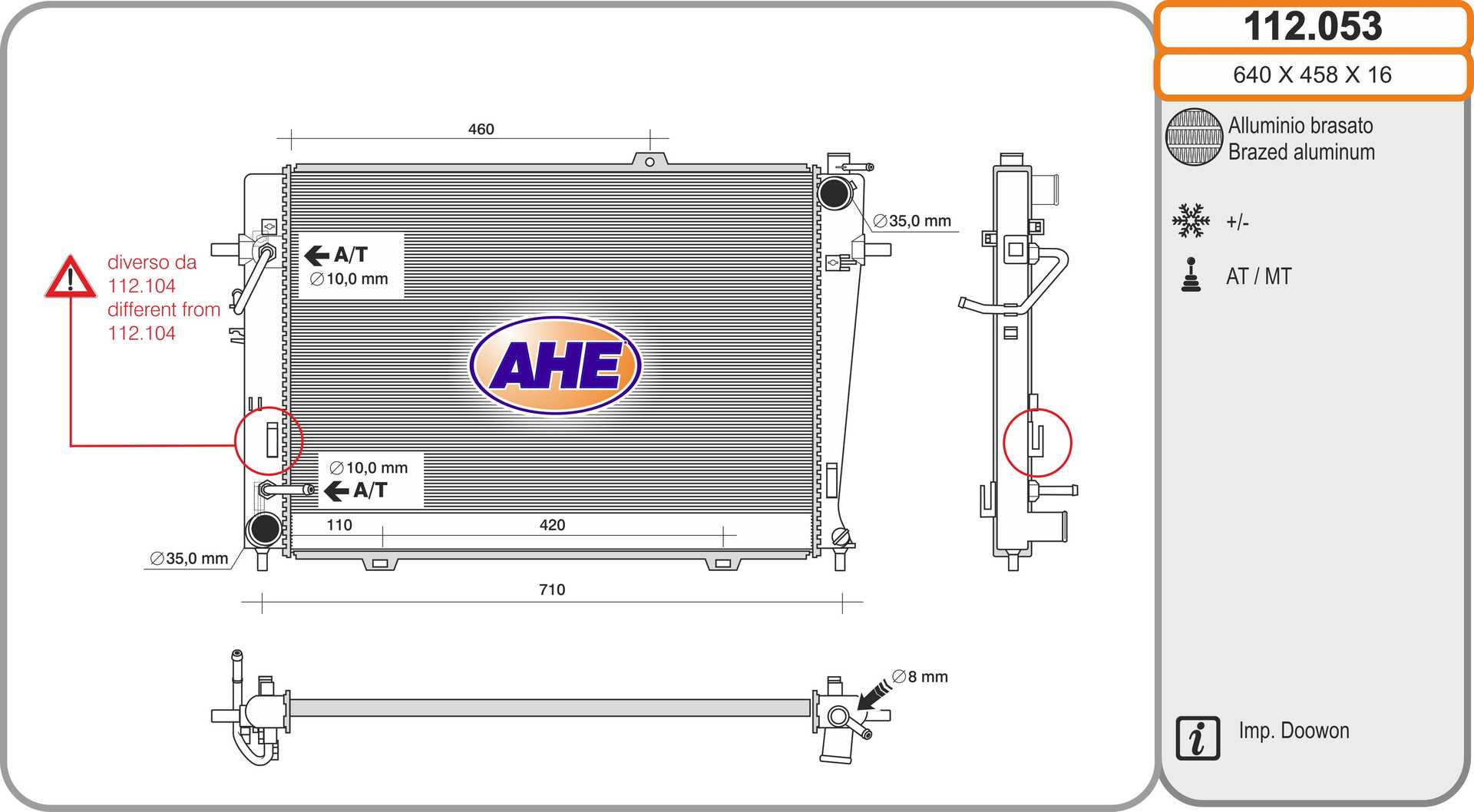 AHE 112.053 Radiatore,...