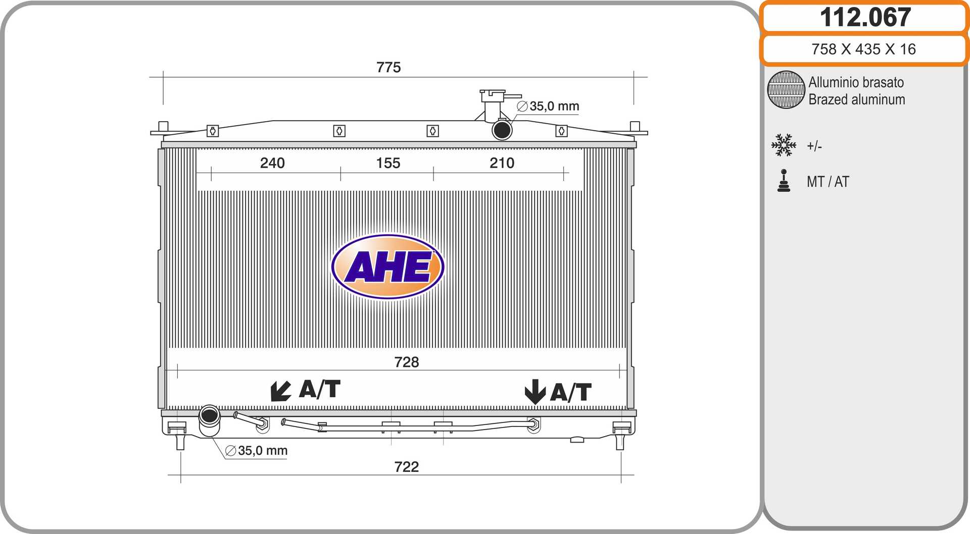 AHE 112.067 Radiatore,...