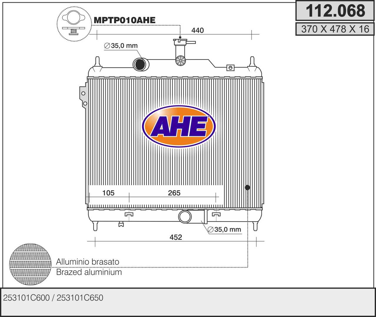 AHE 112.068 Radiatore,...