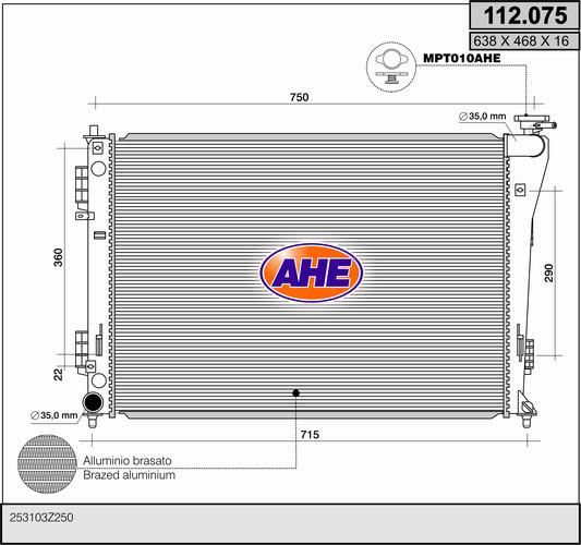 AHE 112.075 Radiatore,...