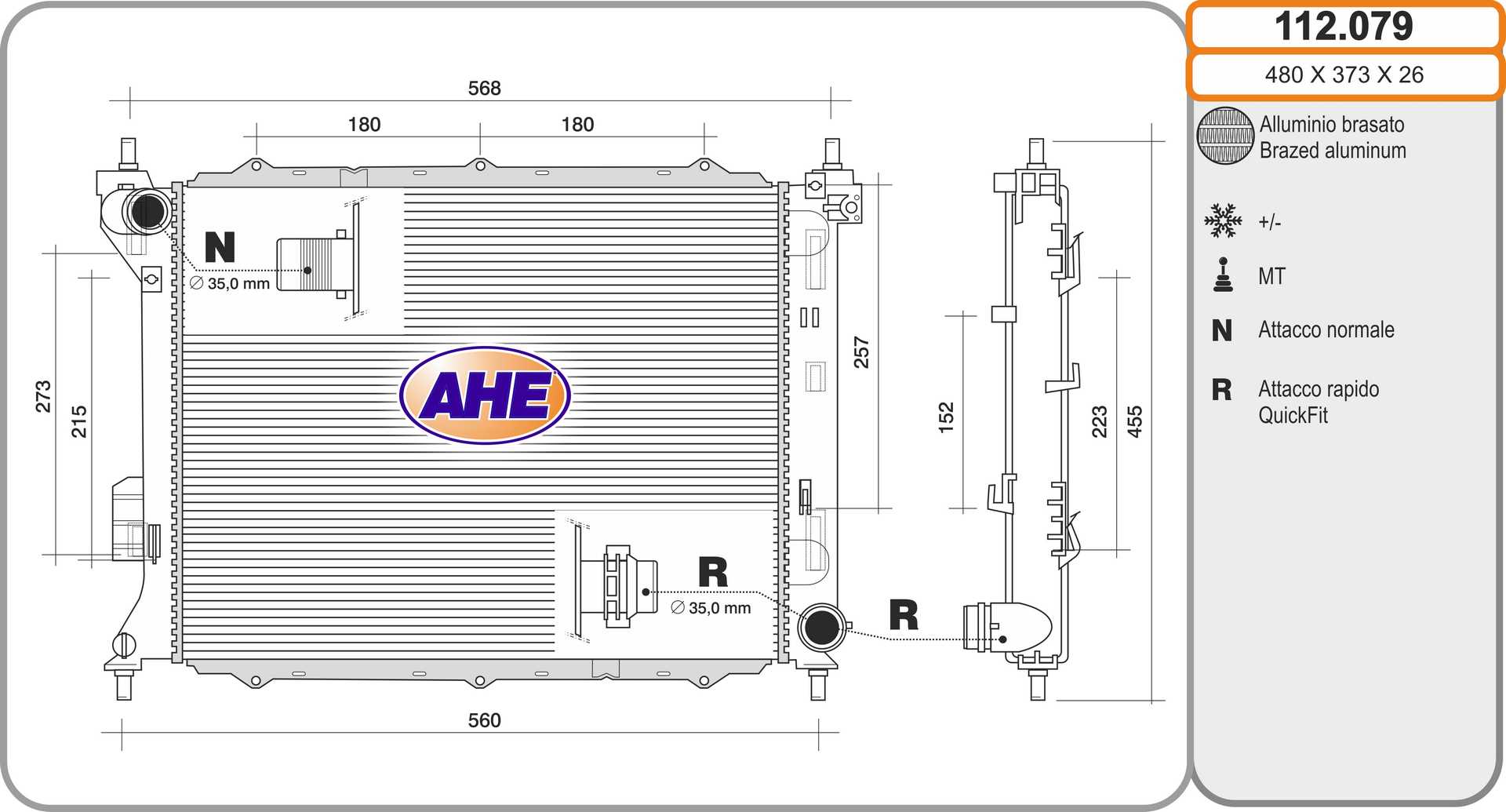 AHE 112.079 Radiatore,...