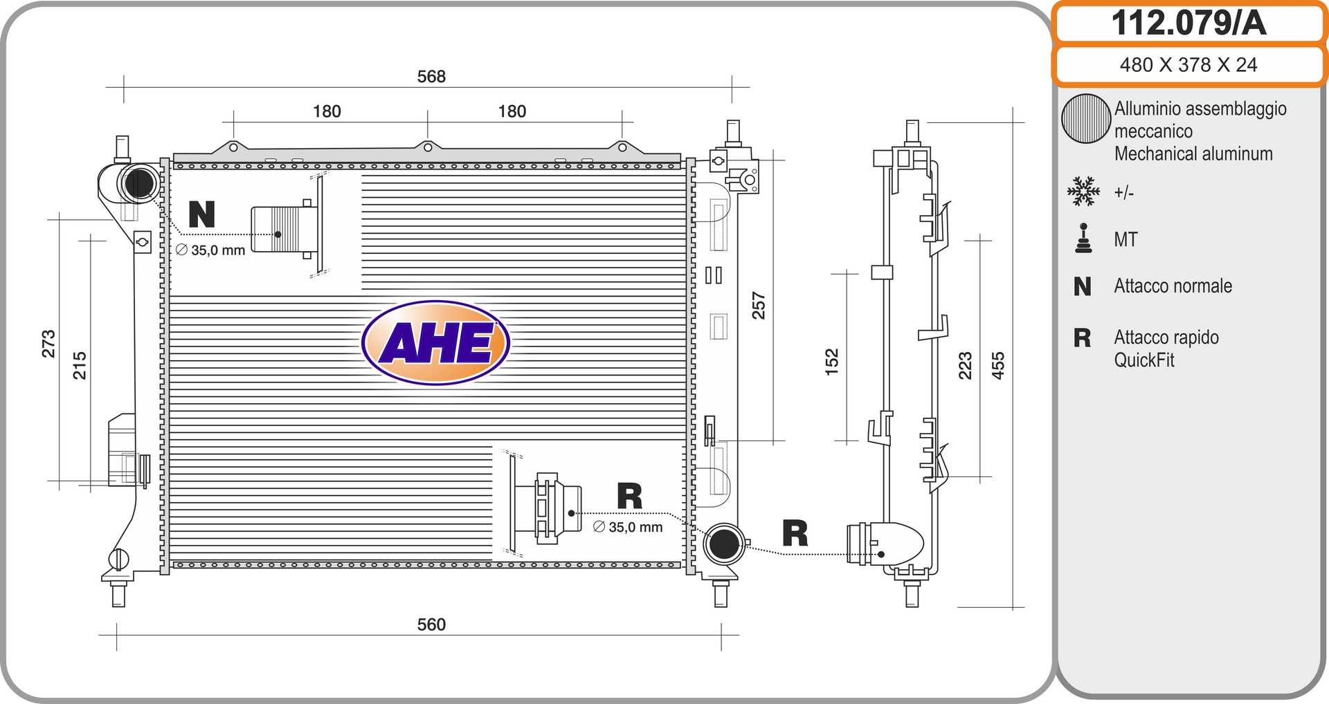 AHE 112.079/A Radiatore,...