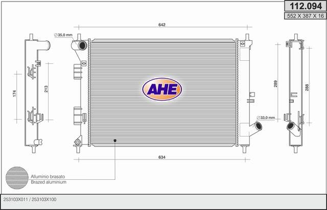 AHE 112.094 Radiatore,...