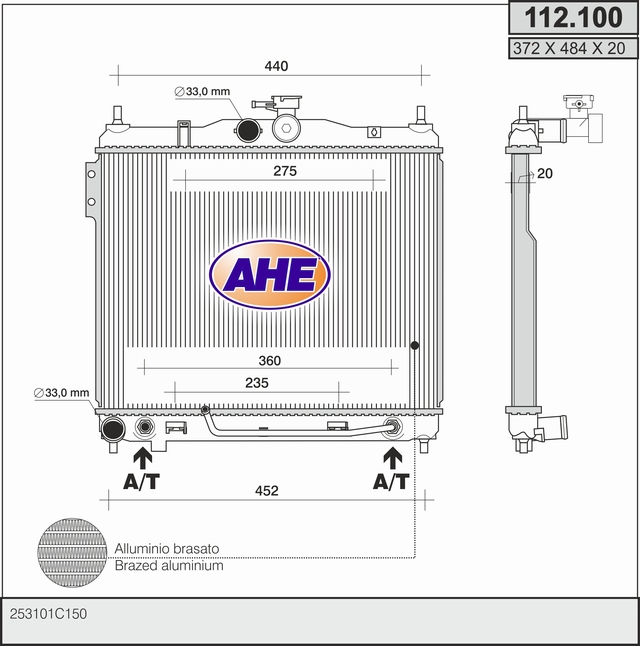 AHE 112.100 Radiatore,...