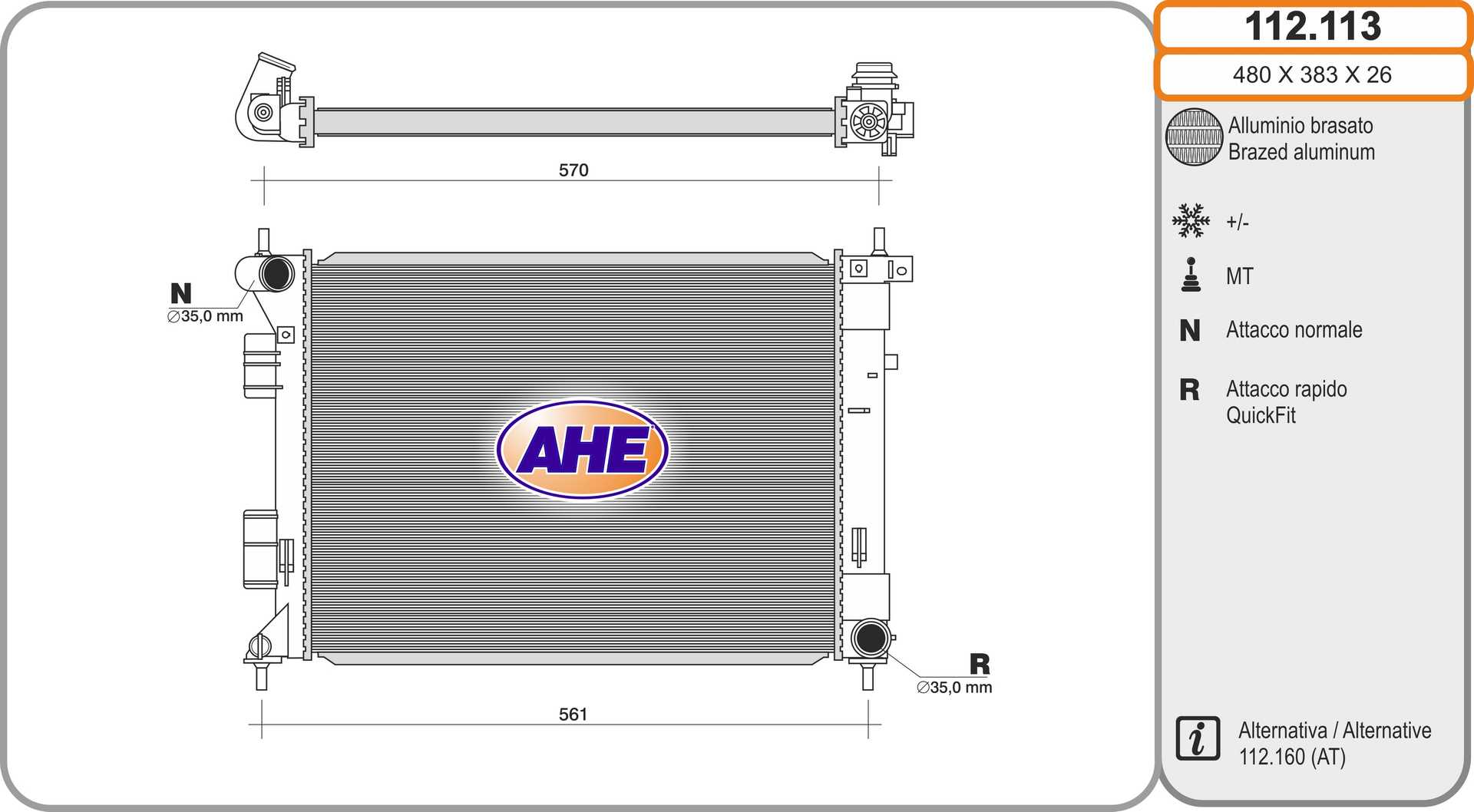 AHE 112.113 Radiatore,...