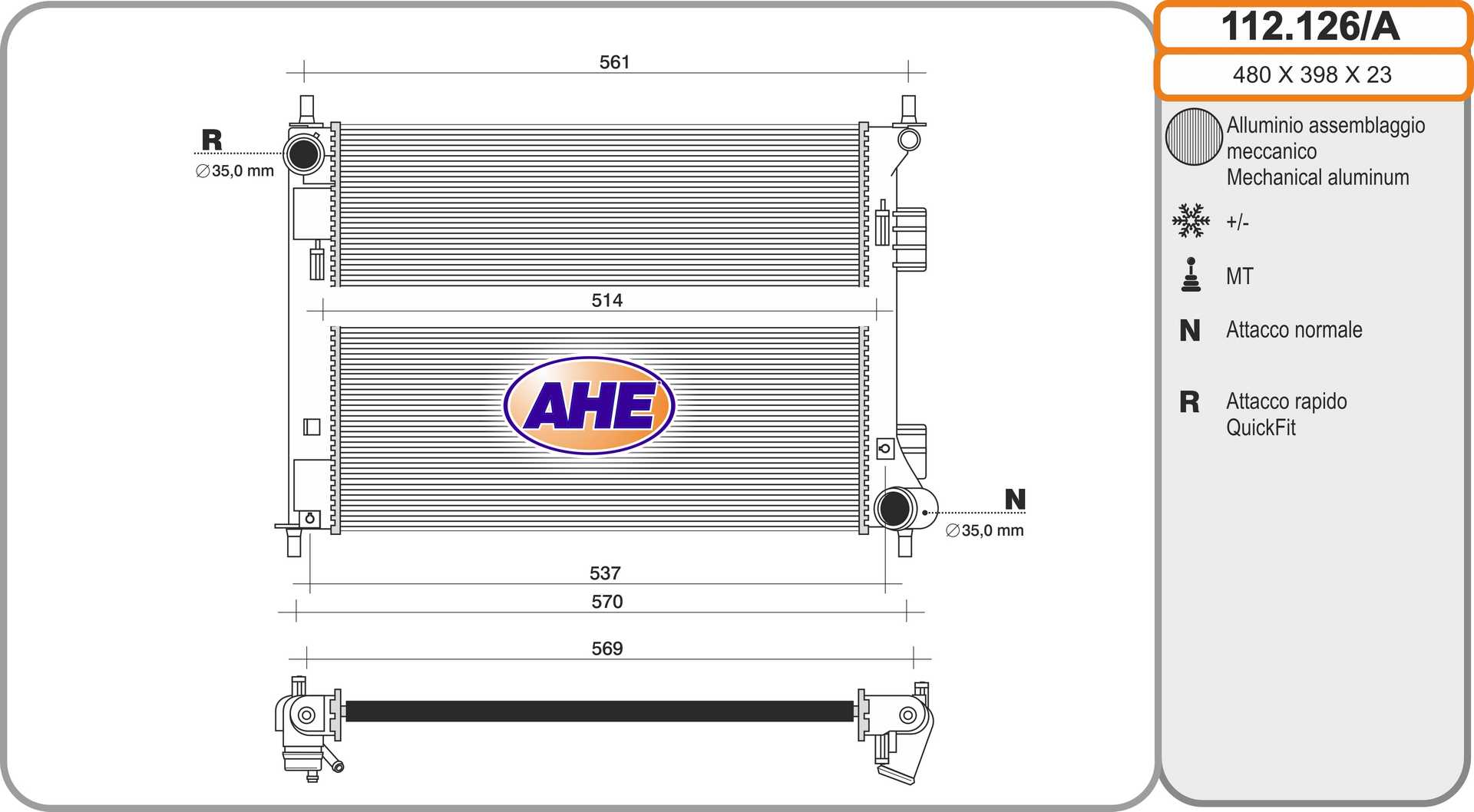 AHE 112.126/A Radiatore,...